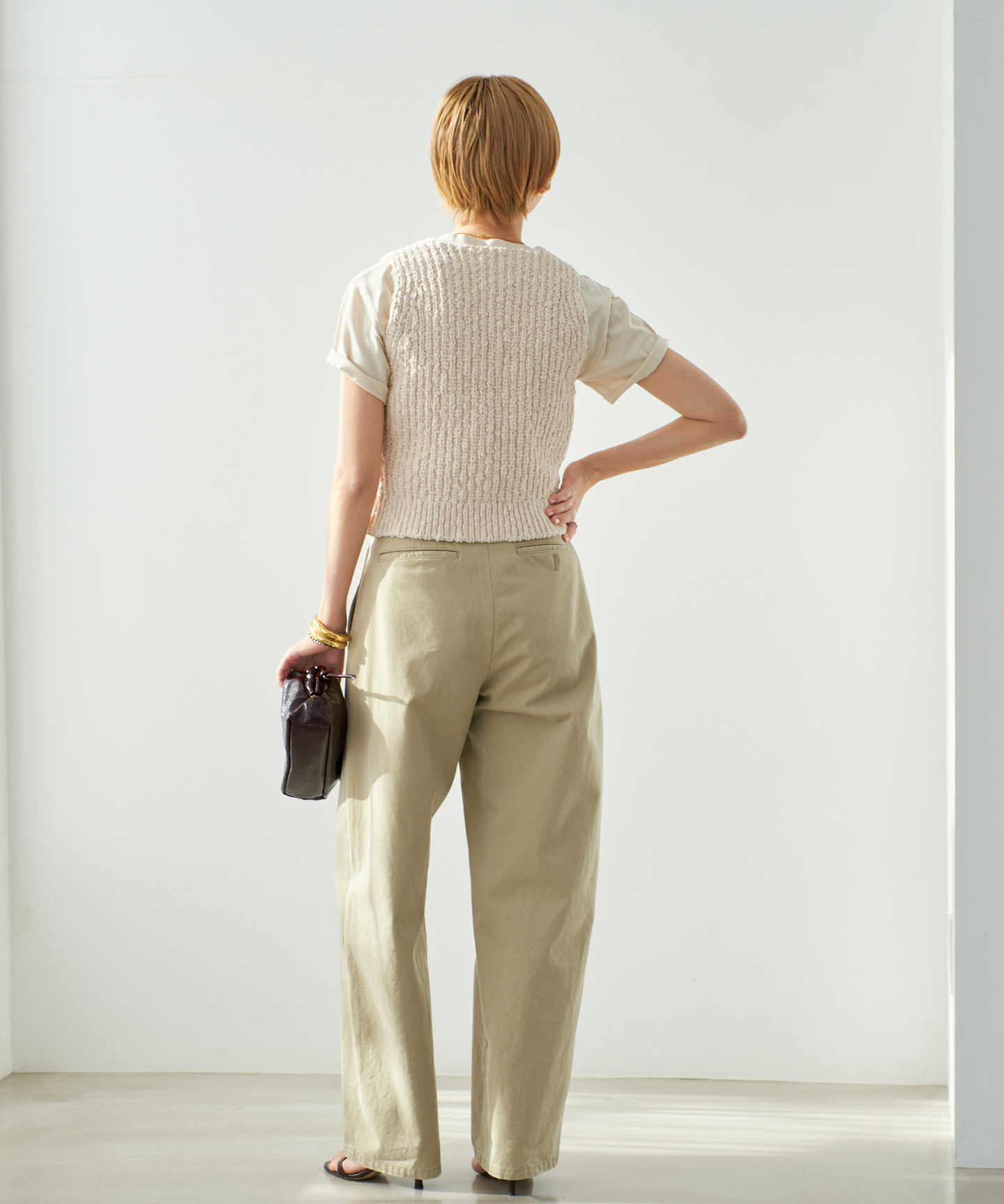 COTTON SLUB KNIT ベスト