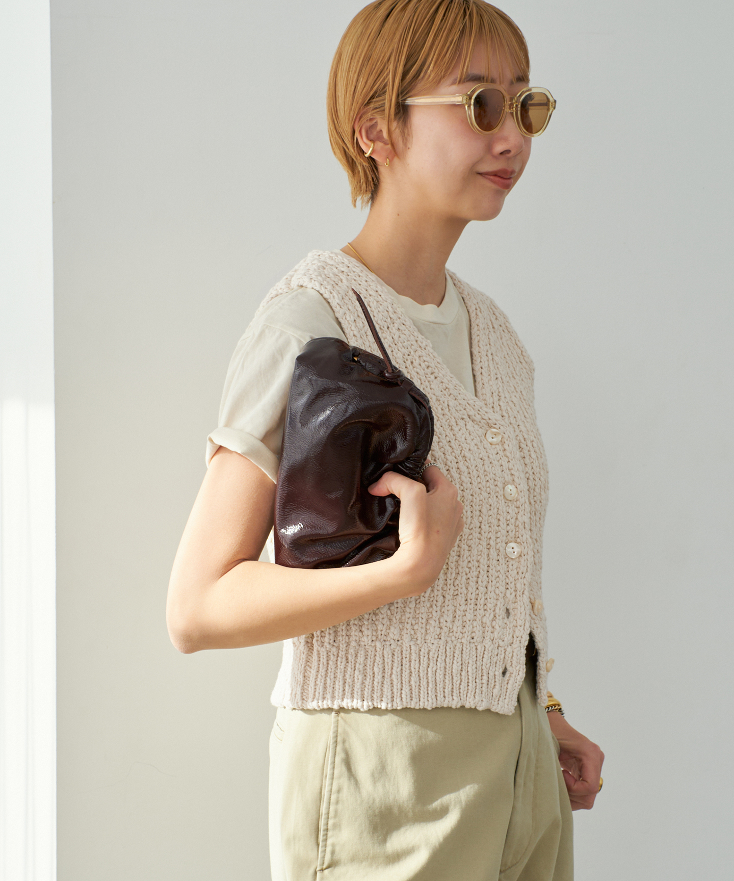 COTTON SLUB KNIT ベスト