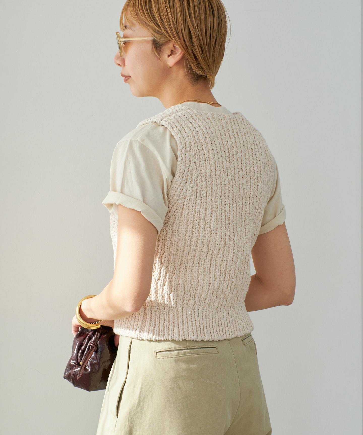 COTTON SLUB KNIT ベスト