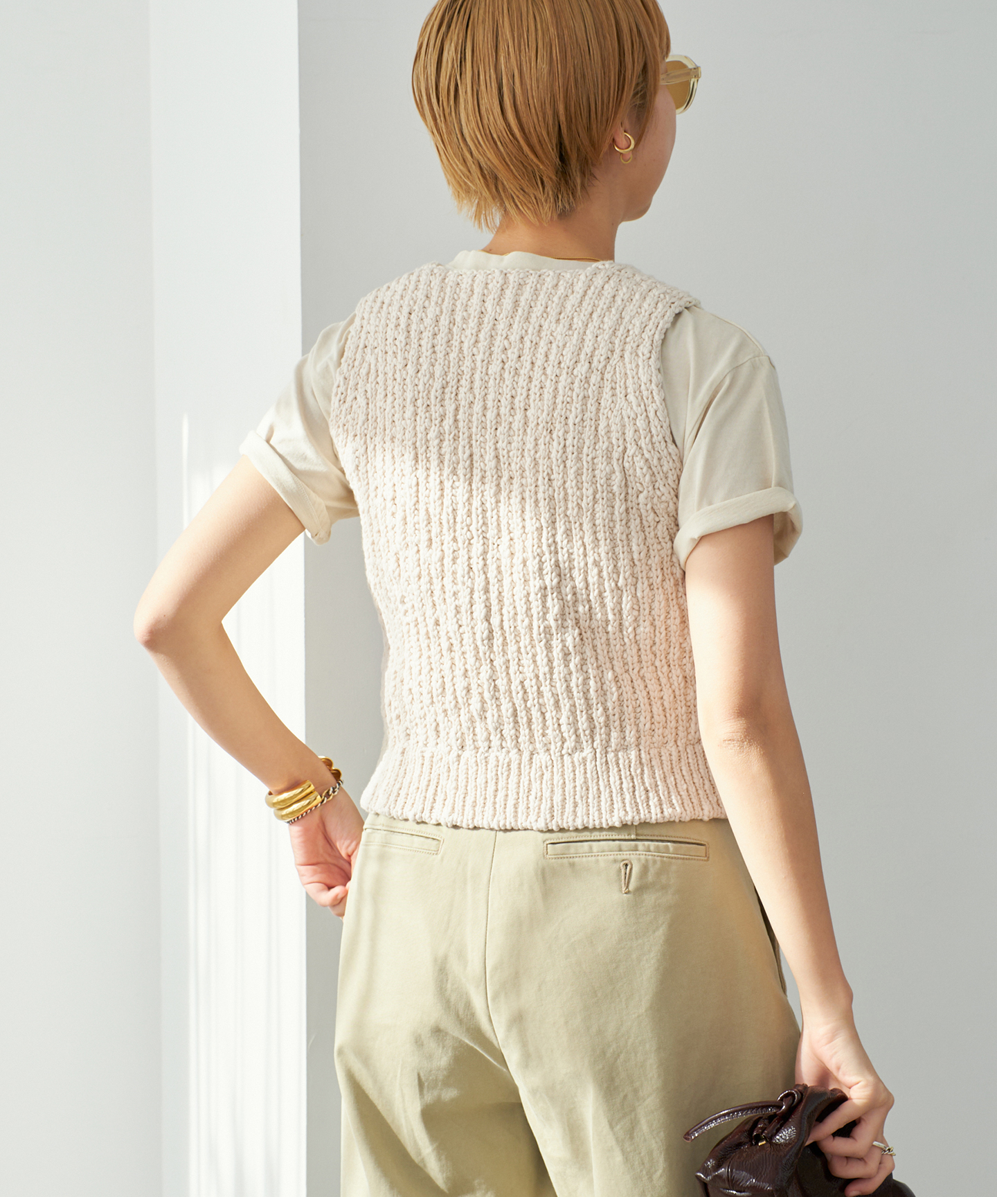 COTTON SLUB KNIT ベスト