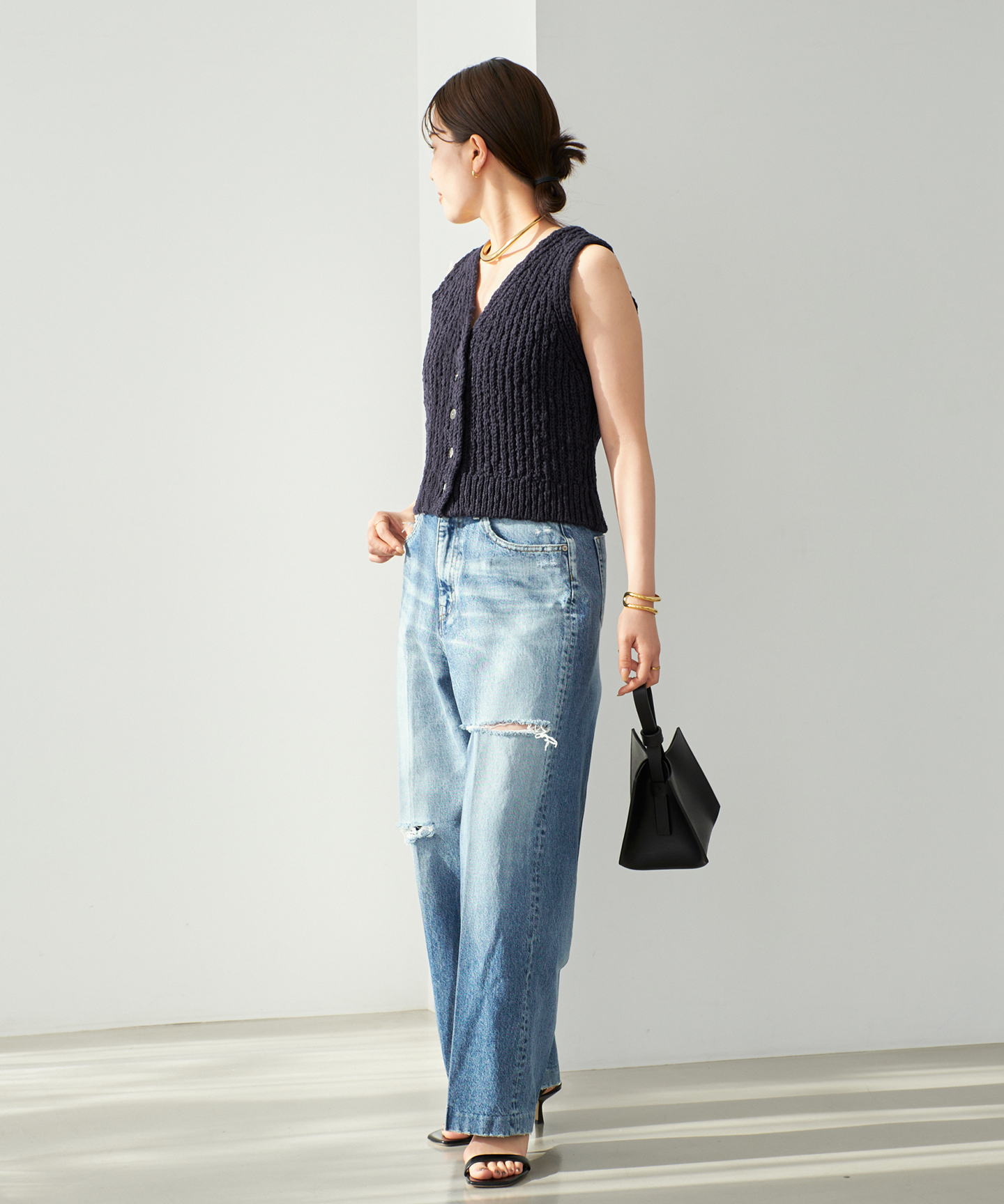 COTTON SLUB KNIT ベスト