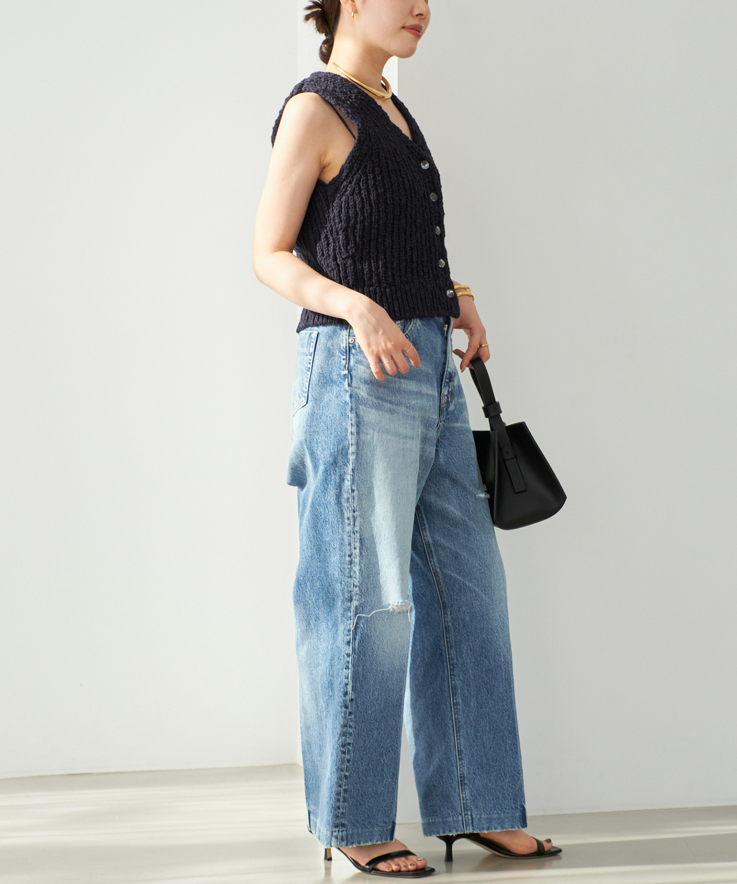 COTTON SLUB KNIT ベスト