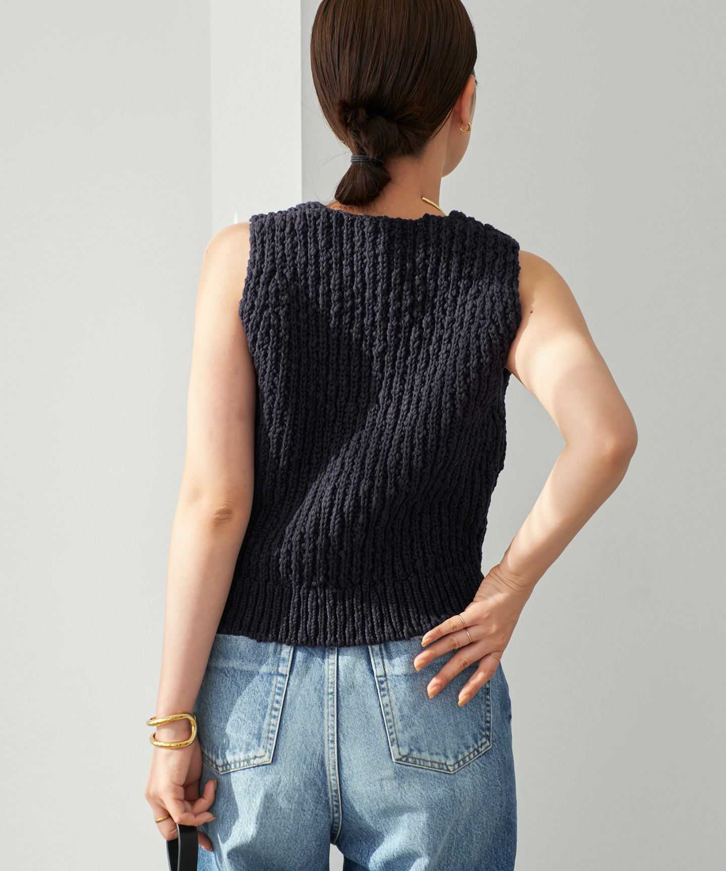 COTTON SLUB KNIT ベスト