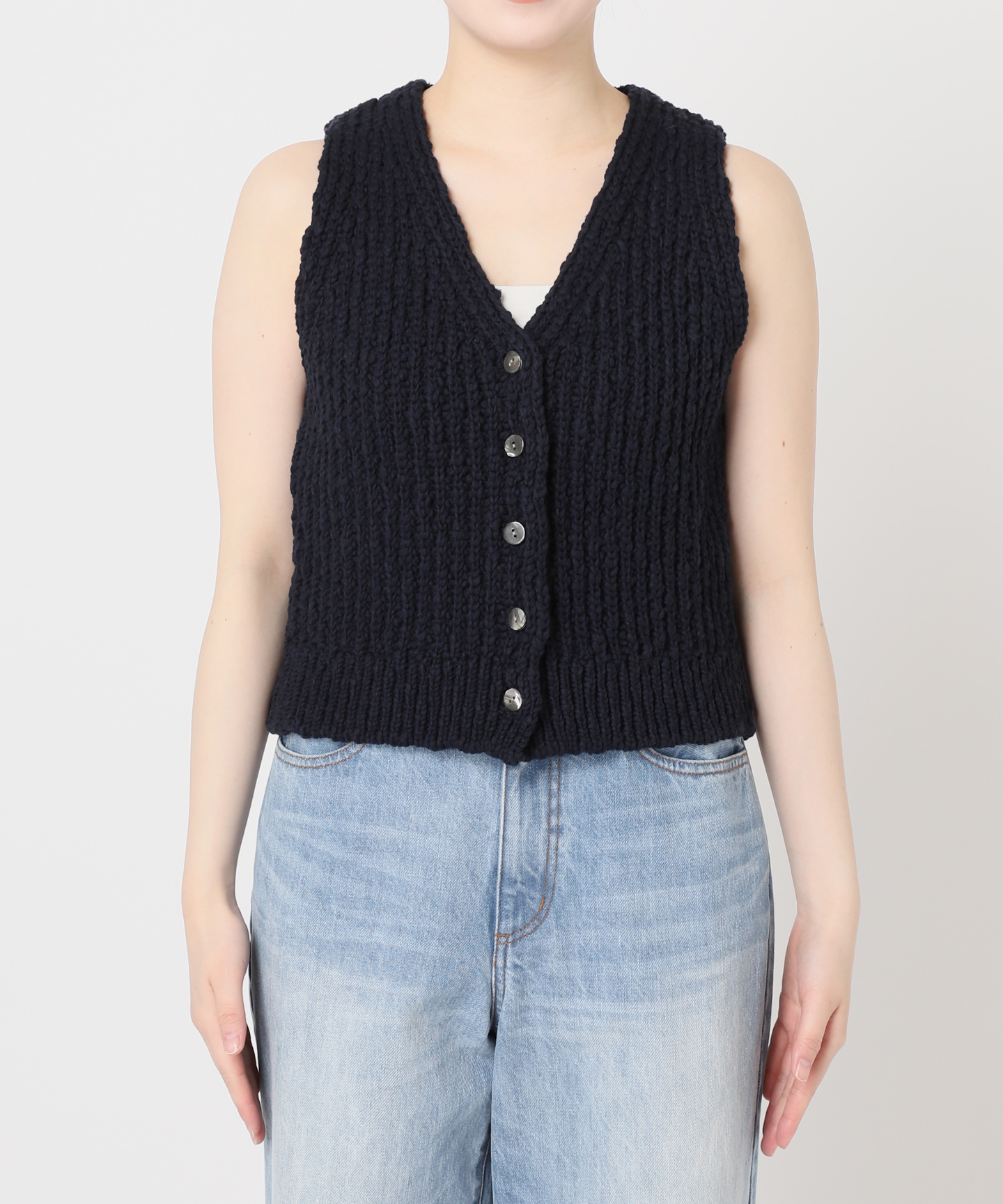 COTTON SLUB KNIT ベスト