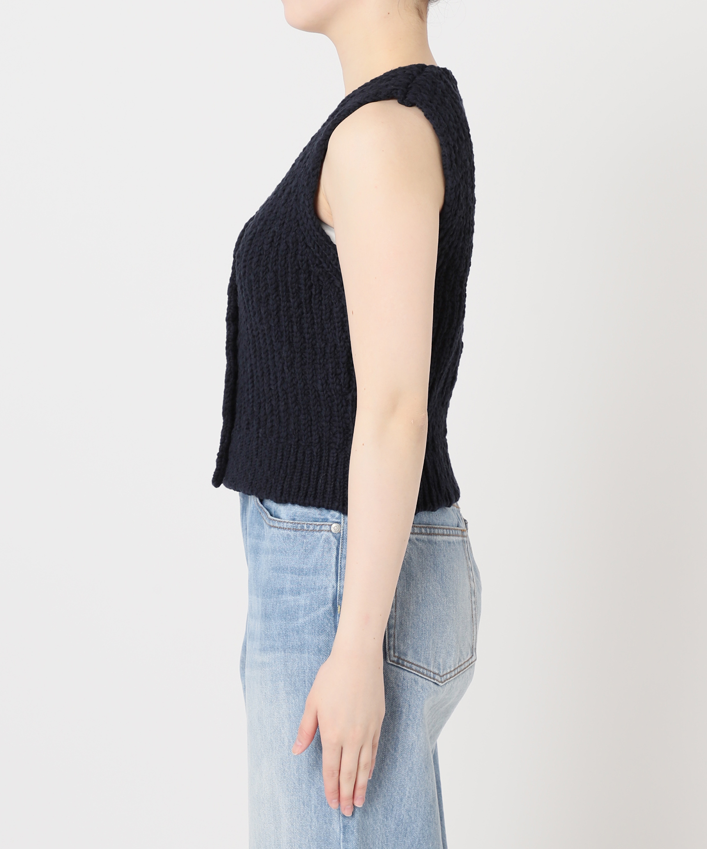 COTTON SLUB KNIT ベスト