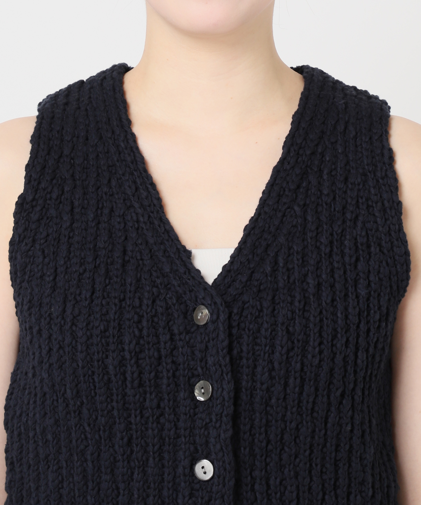 COTTON SLUB KNIT ベスト
