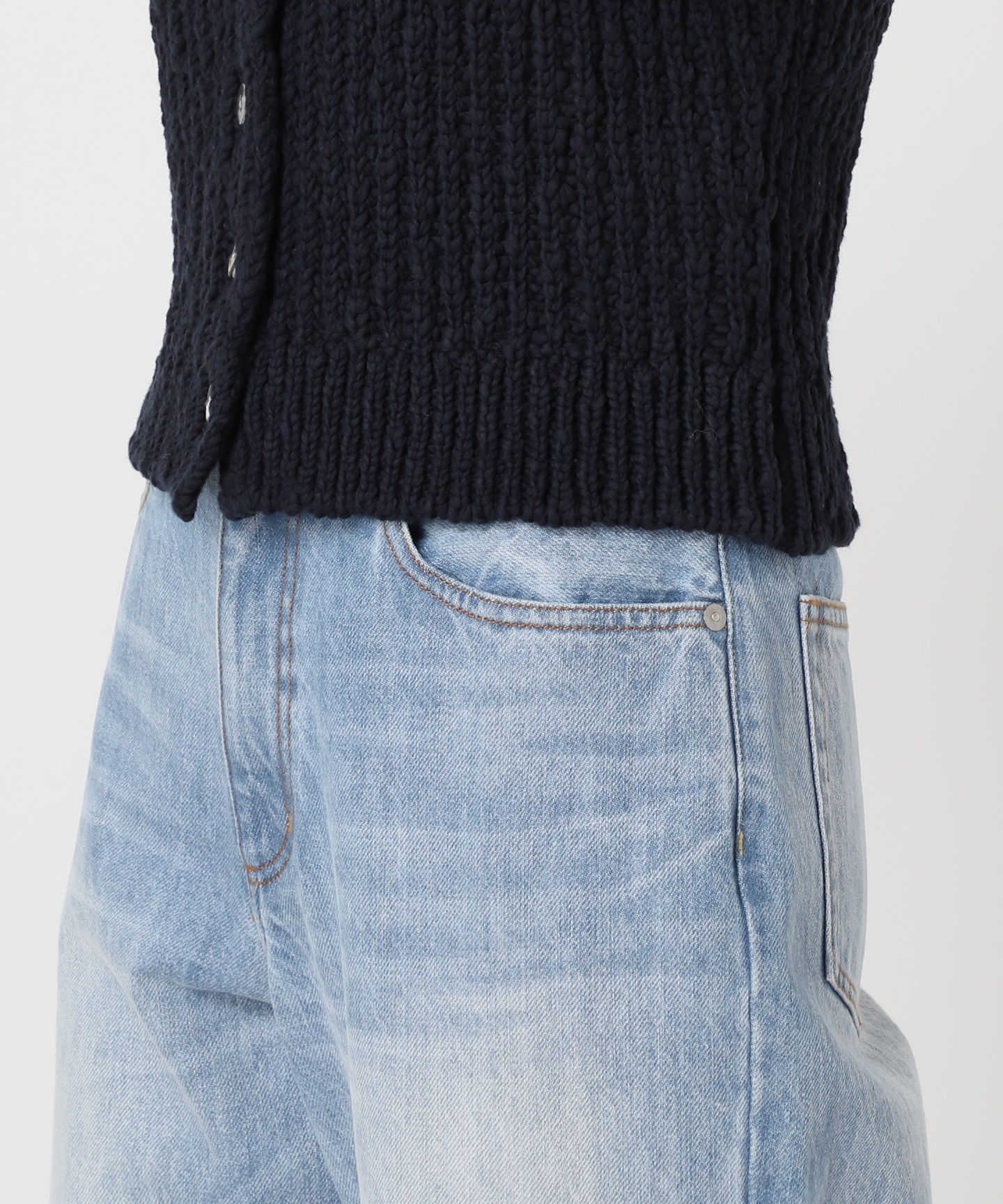 COTTON SLUB KNIT ベスト