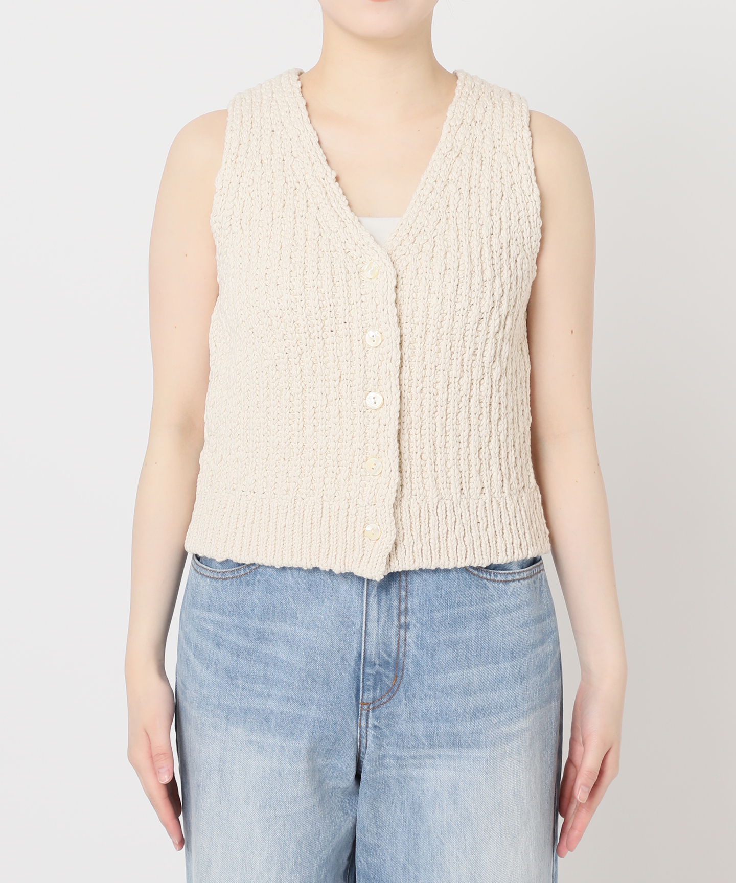 COTTON SLUB KNIT ベスト