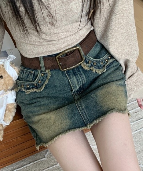 s/e/o 韓国ブランド　デニムスカート 別注】＜s/e/o＞デニムスカート