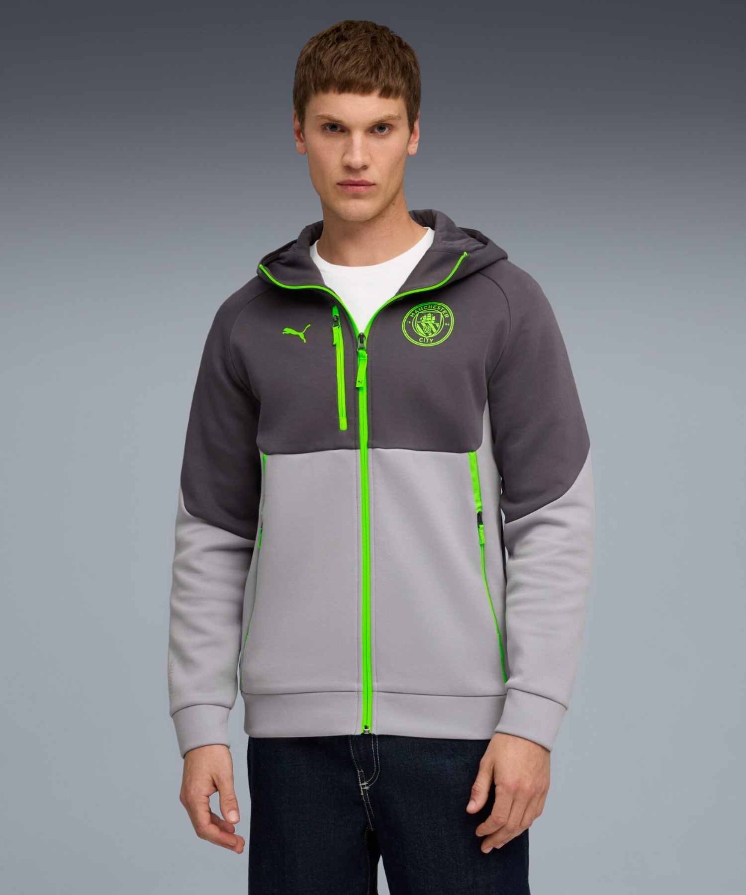 PUMA — Men’s Manchester City FC Puma Team Full‑zip Fur (мужская куртка)