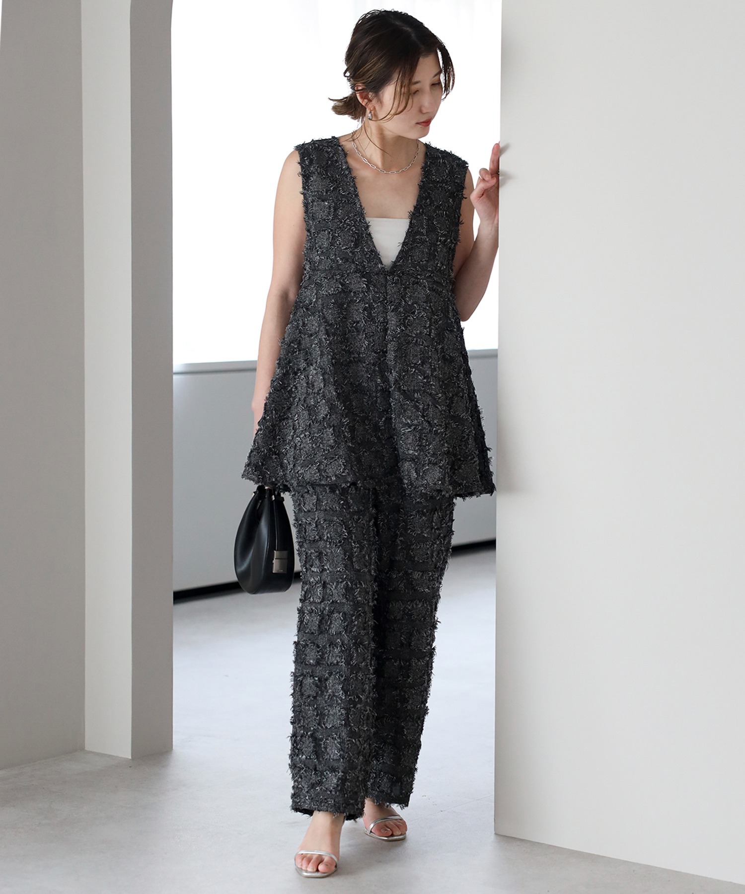 model：H158 着用サイズ：FREE