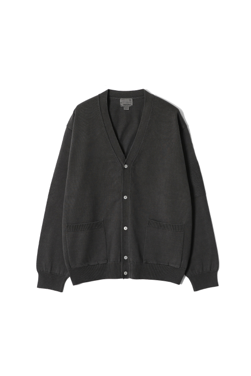 Eliot Garment Dyeing Knit Cardigan — кардиган, окрашенный в изделии, цвет charcoal