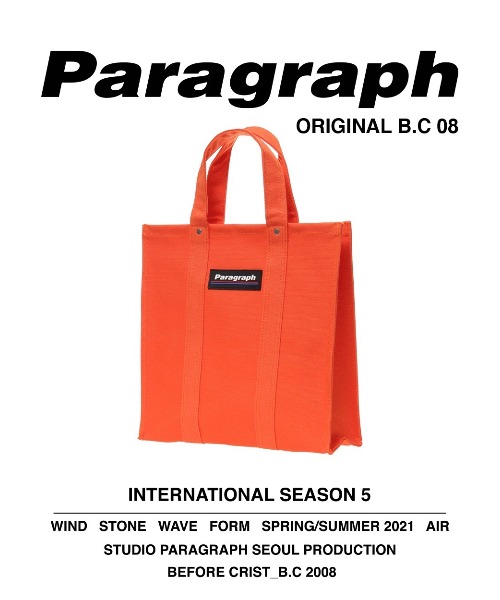 paragraph/パラグラフ』PARAGRAPH CANVAS TOTEBAG/キャンバストート