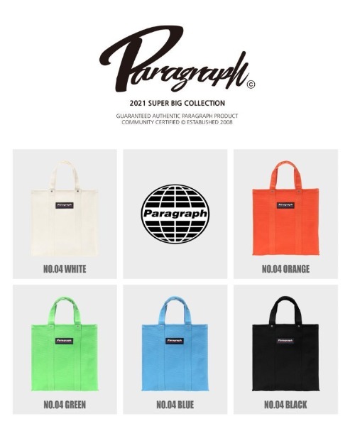 paragraph/パラグラフ』PARAGRAPH CANVAS TOTEBAG/キャンバストート