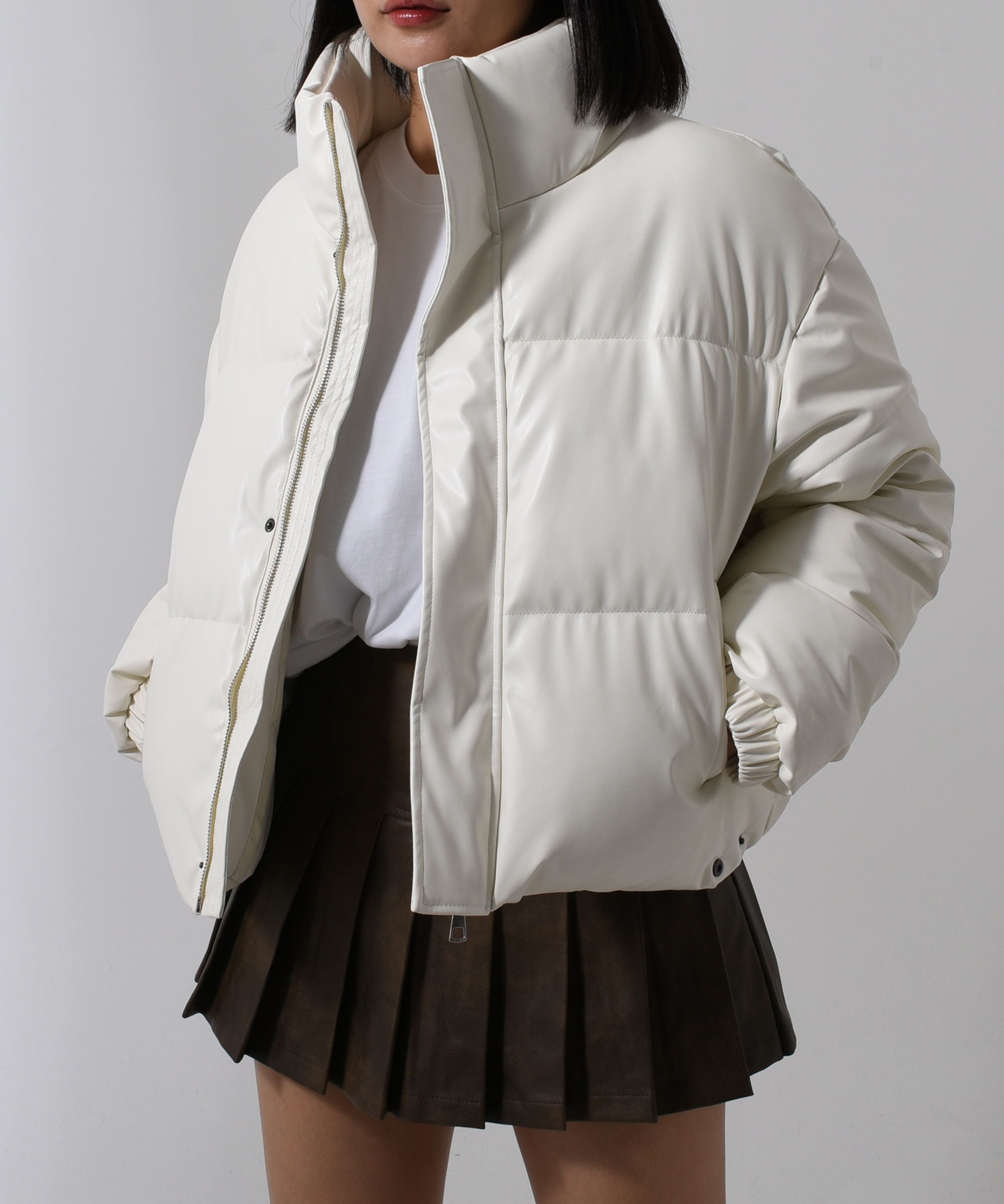 COOME エコレザーショートジャケット Eco Leather Short Jacket(エコレザー ショートジャケット