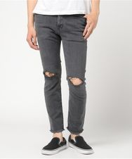 USED加工ISKOデニム 八分丈スリムパンツ