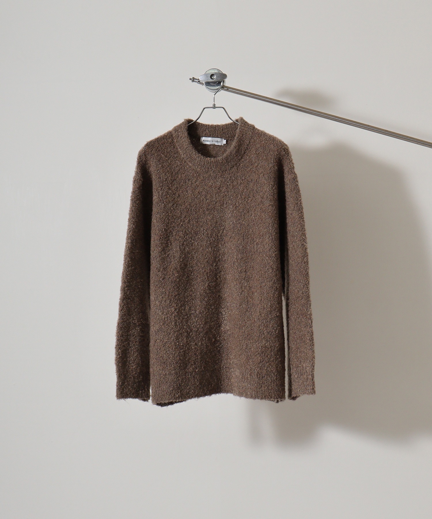 Loop yarn матовая цветная мокс-воротник вязаный / loop yarn матовый цветовой mock neck knit unisex