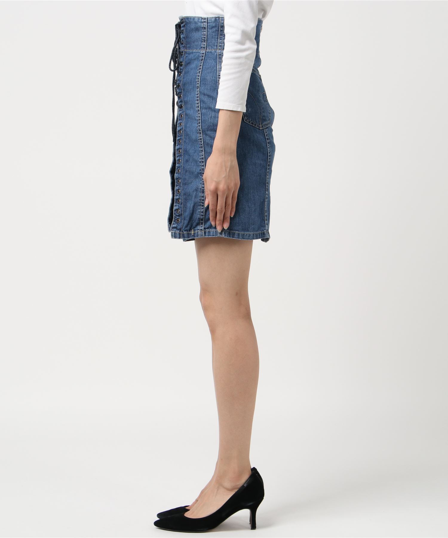 レースアップハイライズミニデニムスカート Hysteric Glamour Women Hysteric Glamour Online Store ヒステリックグラマーオンラインストア レースアップハイライズミニデニムスカート Hysteric Glamour Women Hysteric Glamour Online Store ヒステリックグラマーオンラインストア