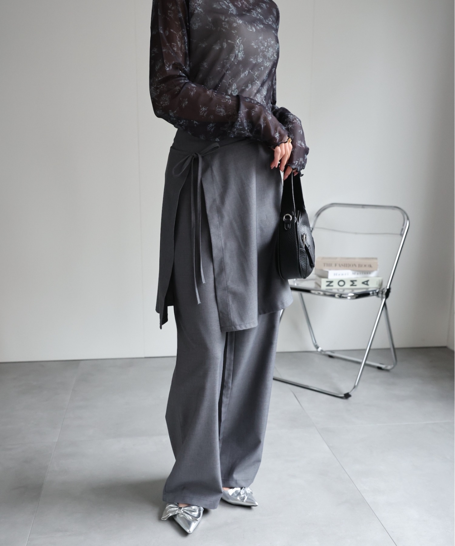 model：162cm  着用サイズ：L