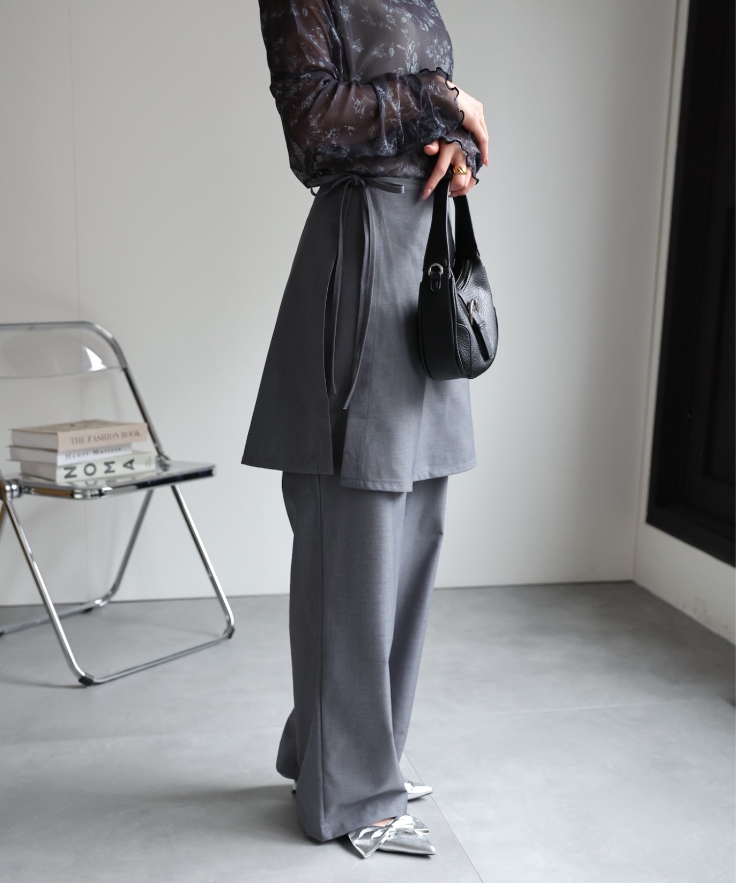 model：162cm  着用サイズ：L