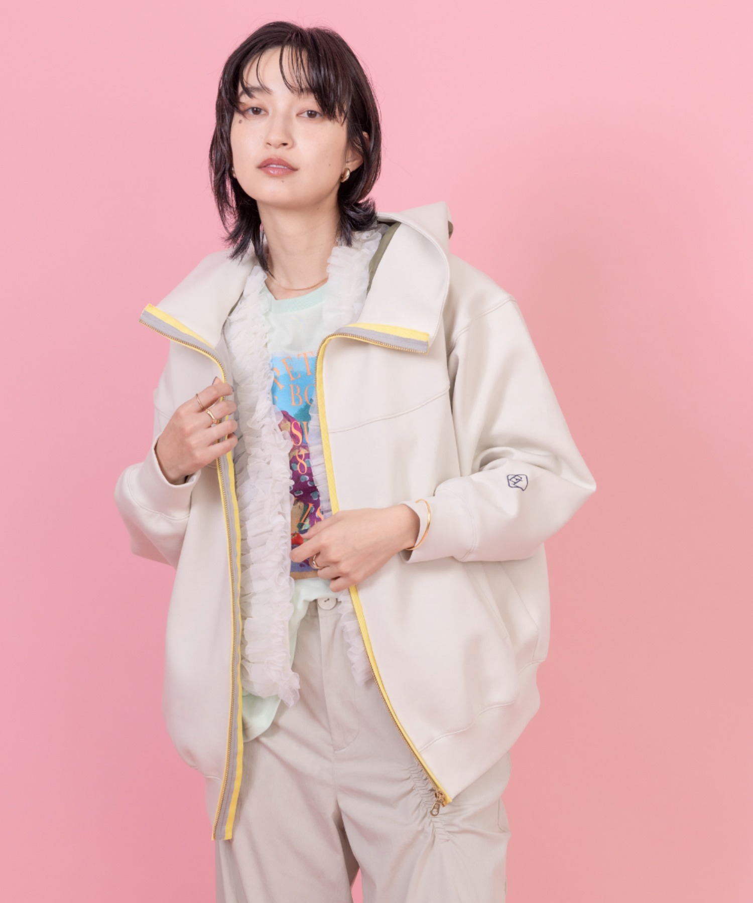 ダブルジップ ダンボールフーディ Eimee Law│Eimee Law