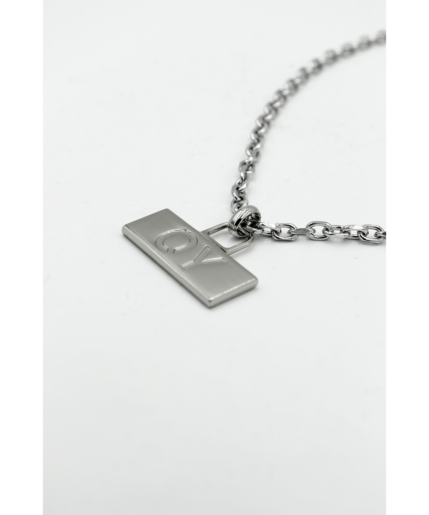 OY/オーワイ』SQUARE LOGO NECKLACE/スクウェアロゴネックレス OY│A 