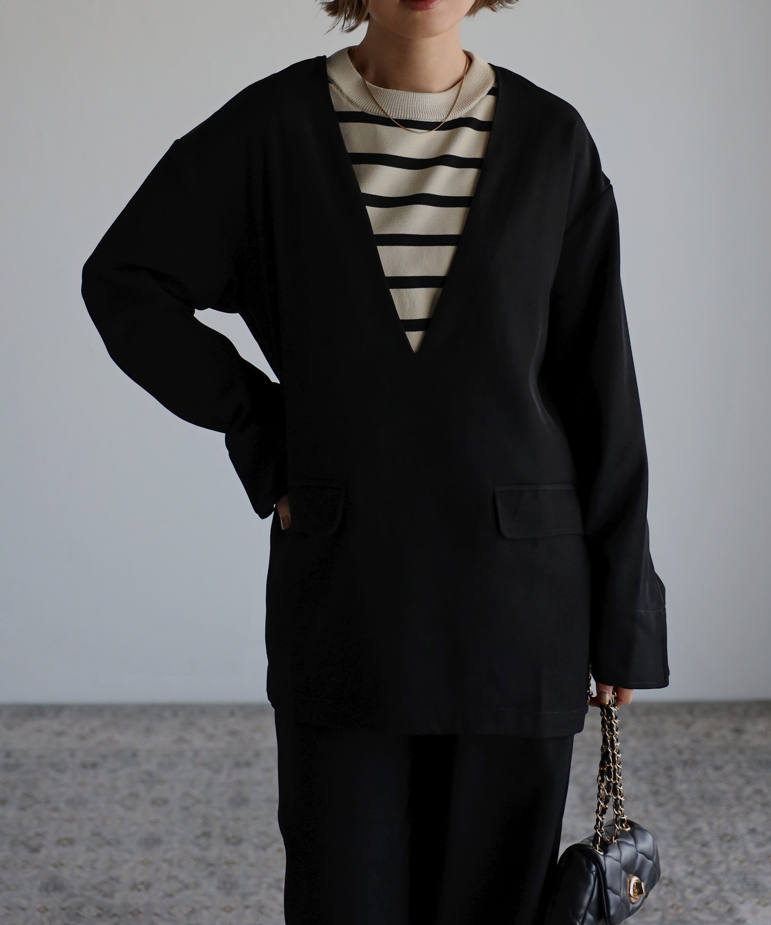 model：H158 着用サイズ：FREE