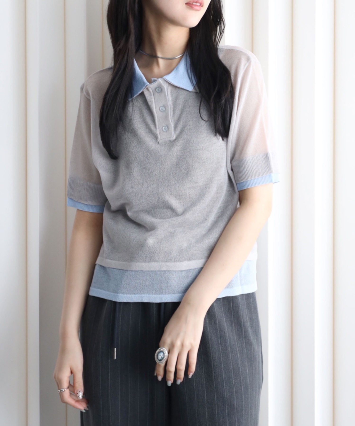 model：164cm. 着用サイズ：FREE