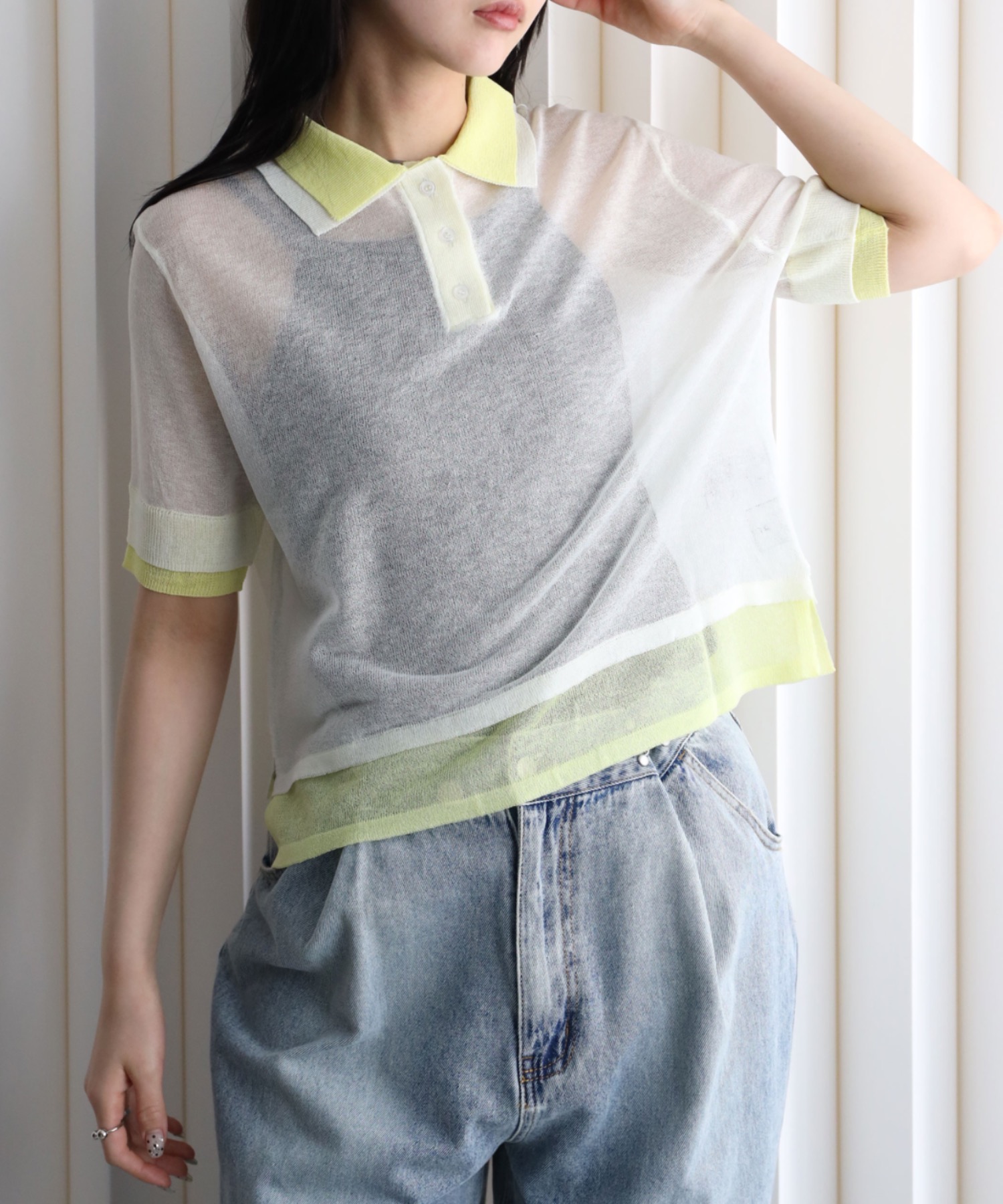 model：164cm. 着用サイズ：FREE