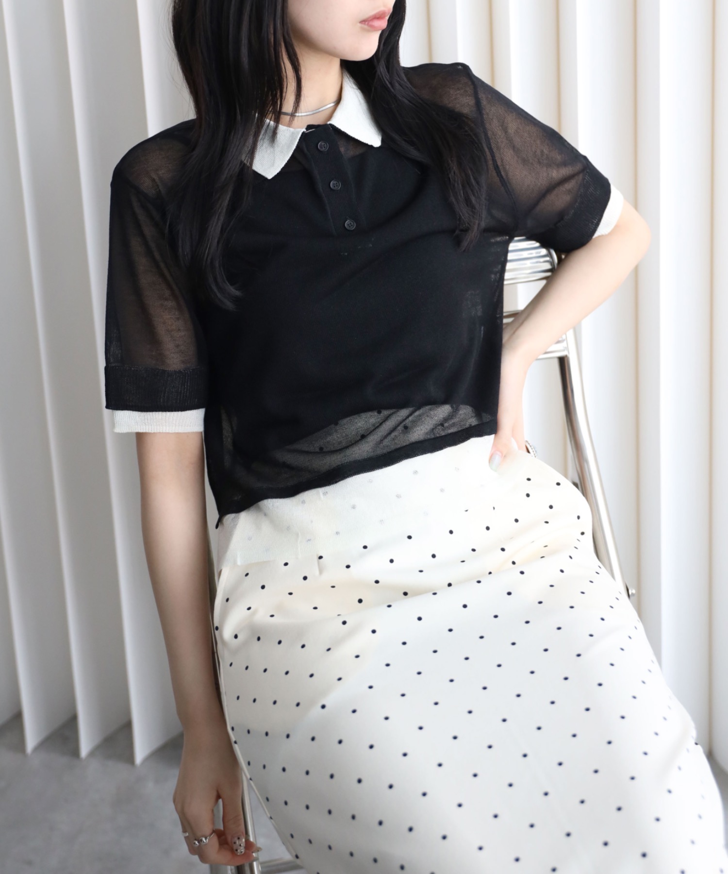 model：164cm. 着用サイズ：FREE