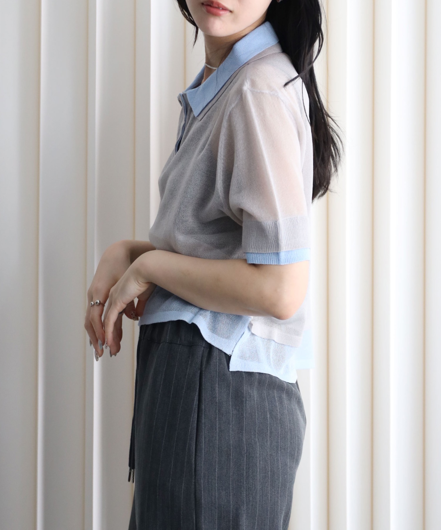 model：164cm. 着用サイズ：FREE