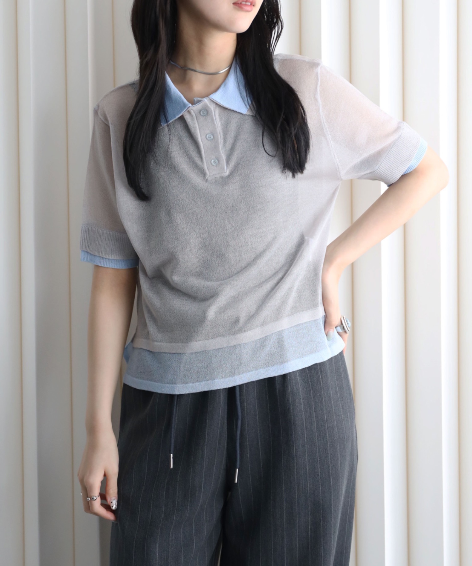 model：164cm. 着用サイズ：FREE