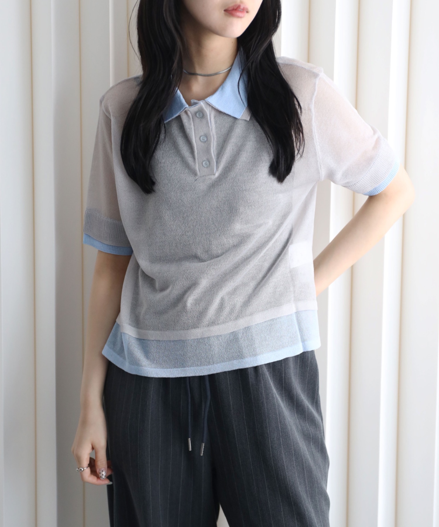 model：164cm. 着用サイズ：FREE