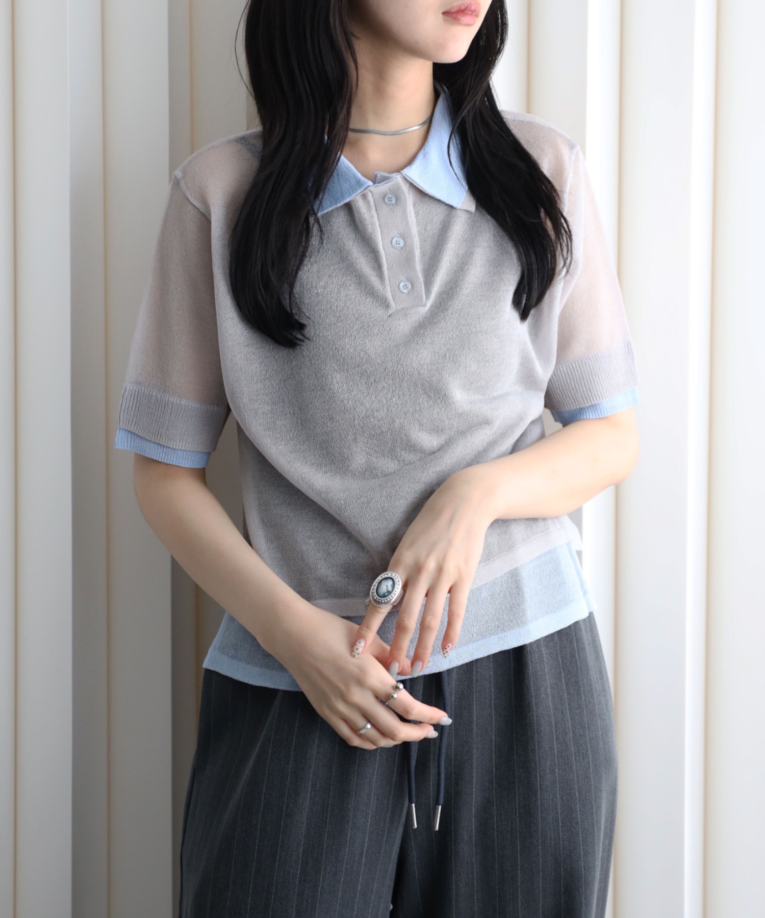 model：164cm. 着用サイズ：FREE