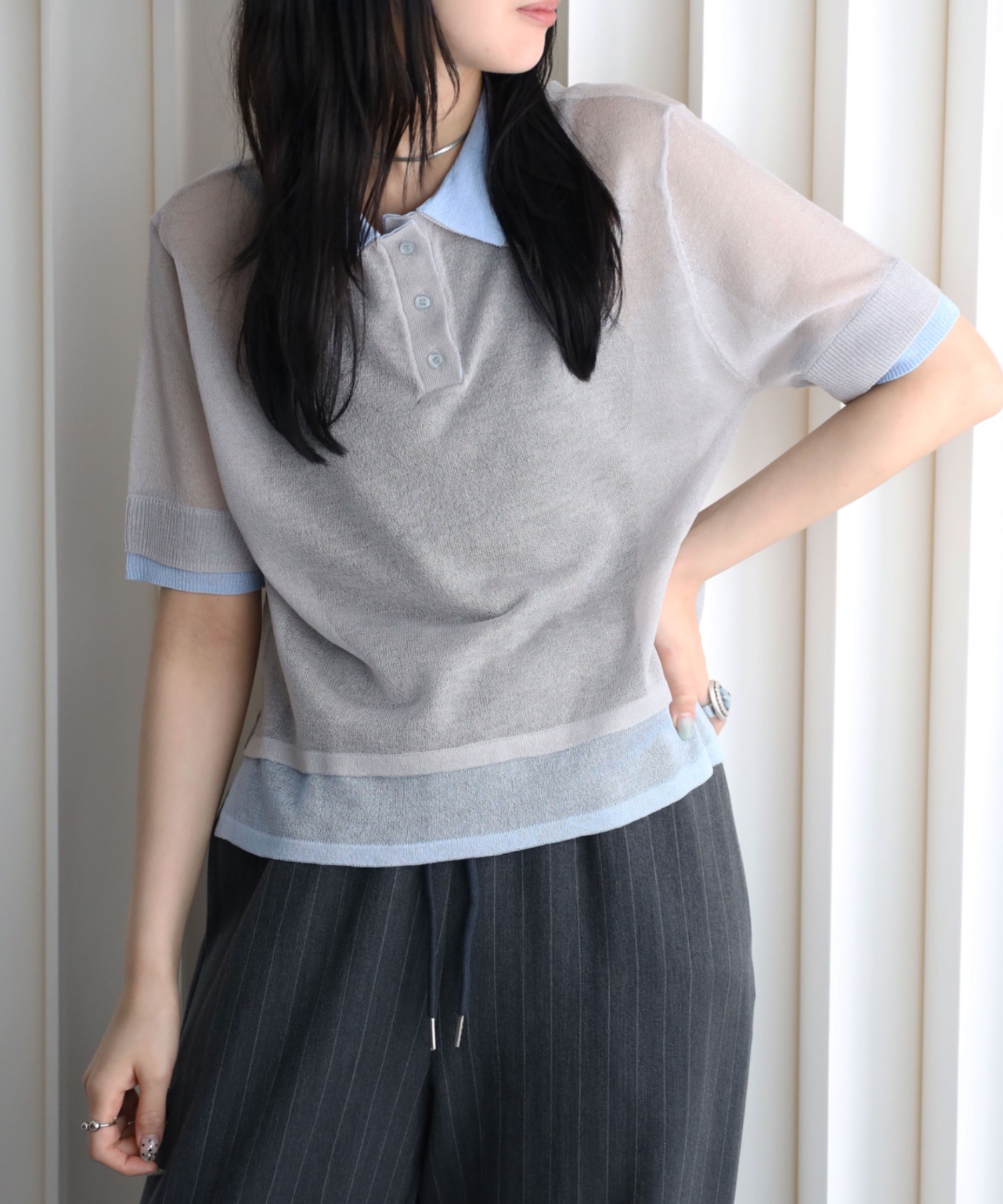 model：164cm. 着用サイズ：FREE
