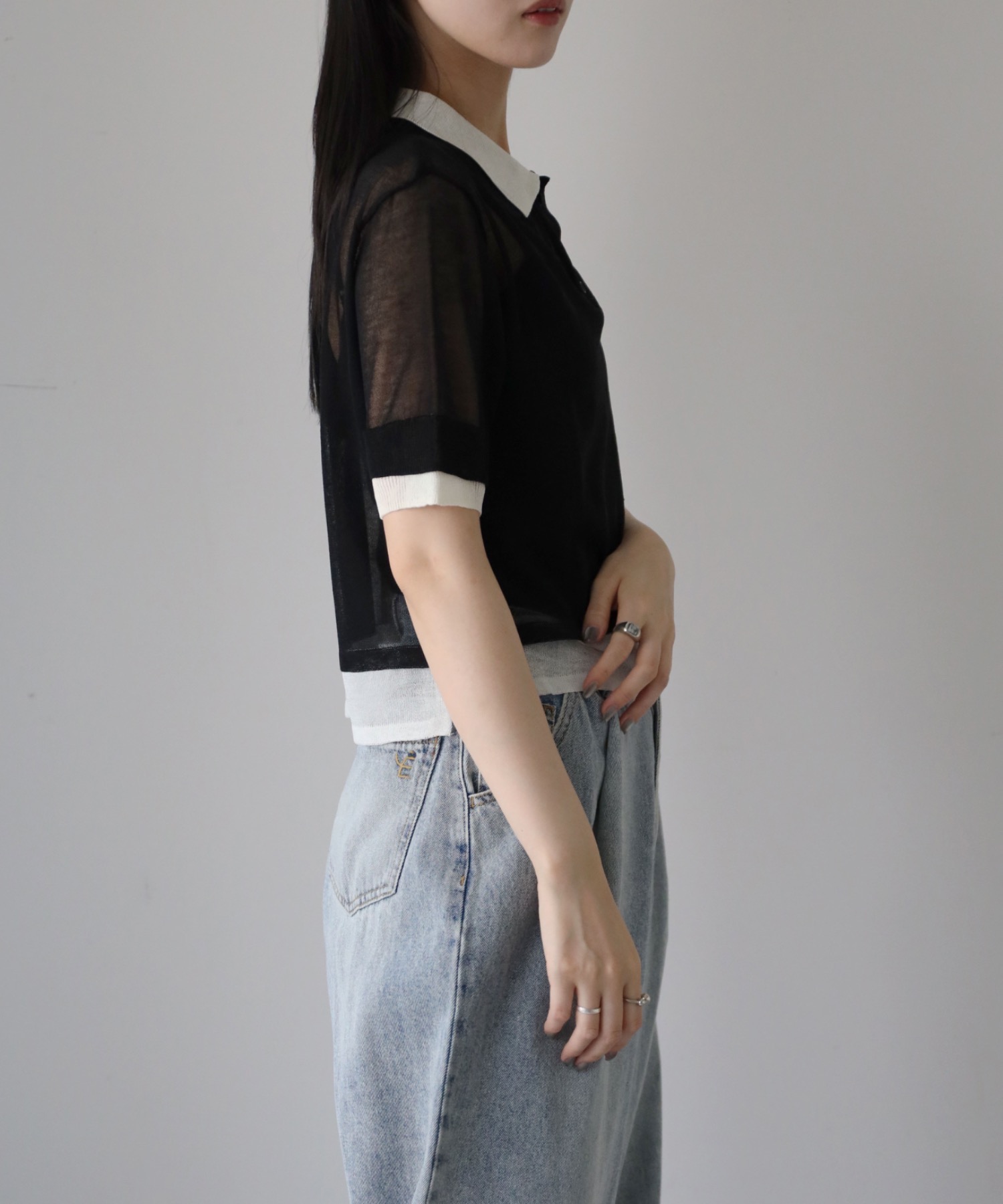 model：164cm. 着用サイズ：FREE