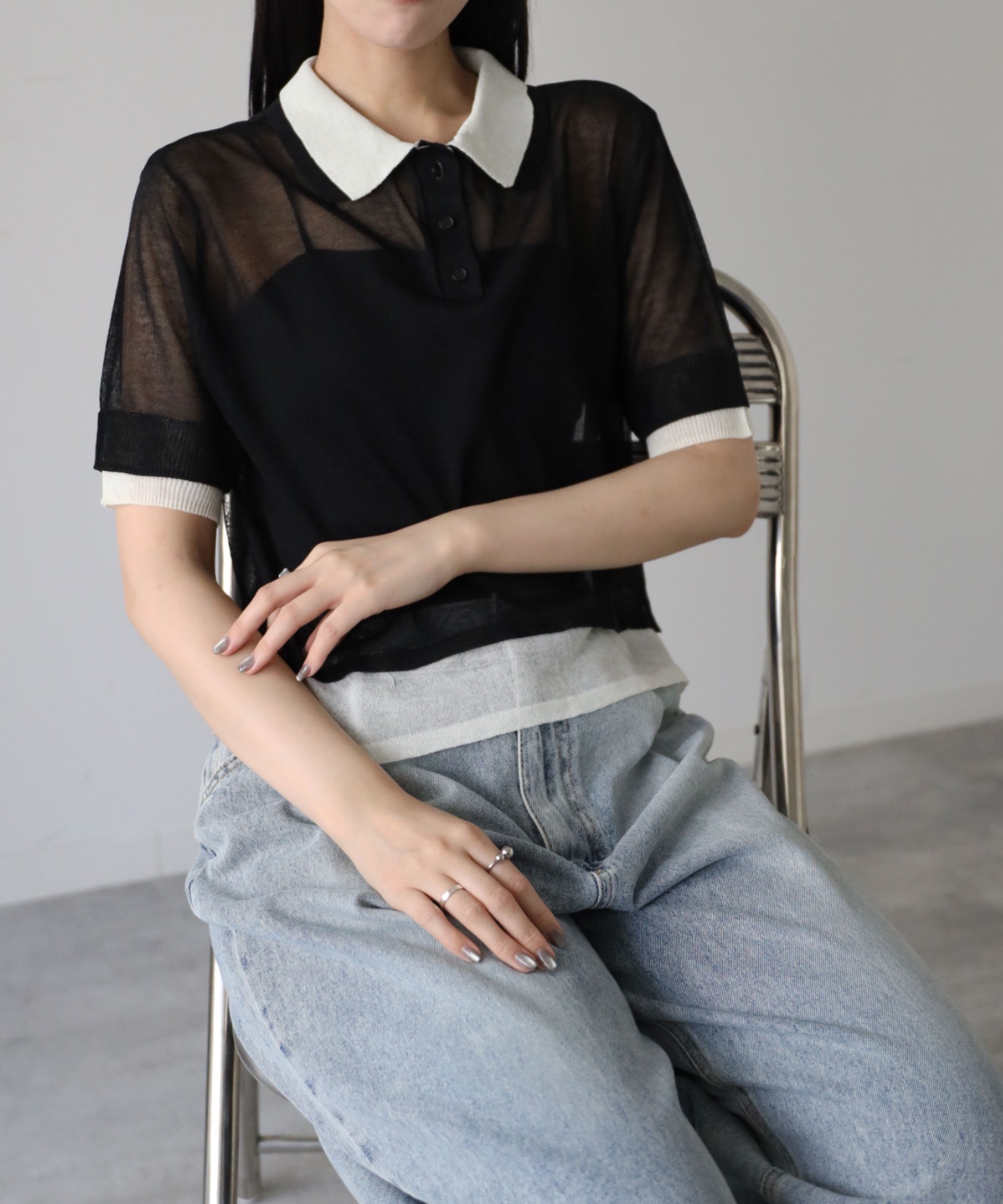 model：164cm. 着用サイズ：FREE