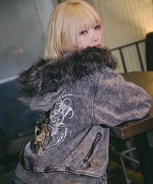 A'GEM/9 × .kom 『GALFY/ガルフィー』ギラツキ FUR パーカー セレクト
