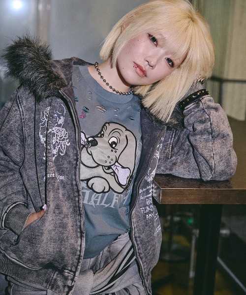 A'GEM/9 × .kom 『GALFY/ガルフィー』ギラツキ FUR パーカー セレクト
