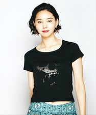 SKULL BERRY プリント チビTシャツ