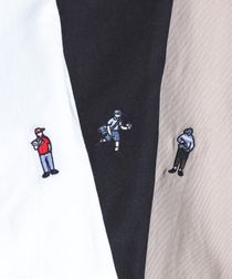”ワンポイント刺繍シリーズ”働く人刺繍ボタンダウン半袖シャツ