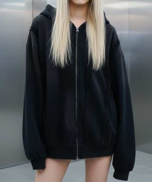 A'GEM/9 × .kom 『A'gem/エージェム』Spray Double Zip-Up Hoodie