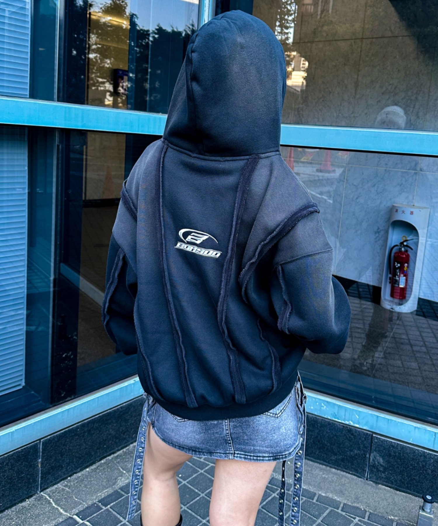 スプレージップアップパーカー A'GEM/9 × .kom A'GEM/9 × .kom 『A'gem/エージェム』Spray Double Zip-Up Hoodie