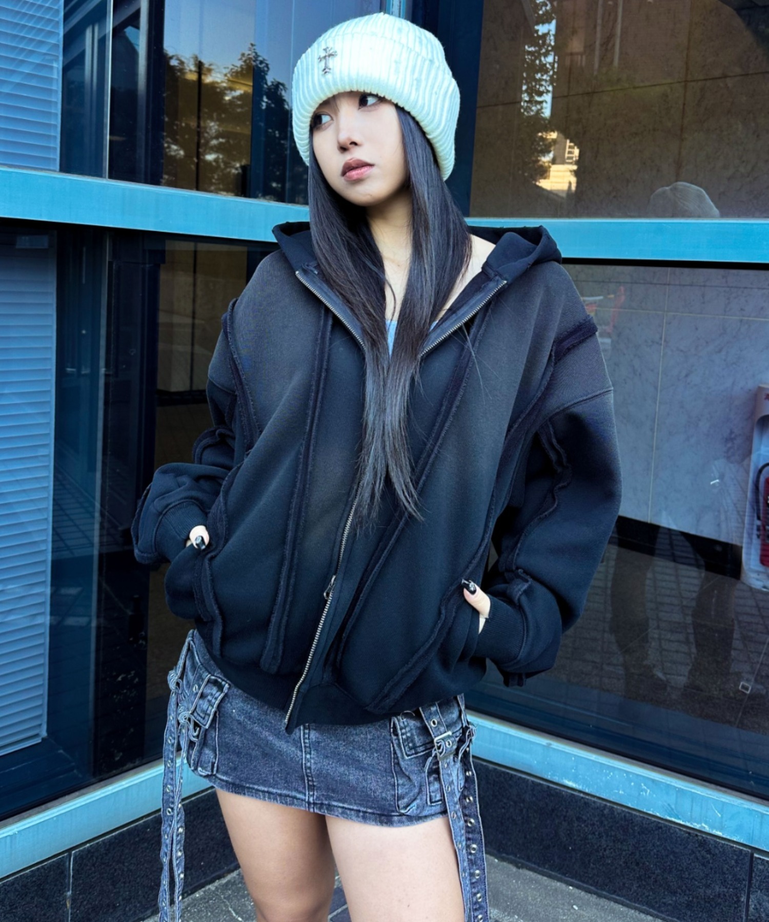 A'GEM/9 × .kom 『A'gem/エージェム』Spray Double Zip-Up Hoodie