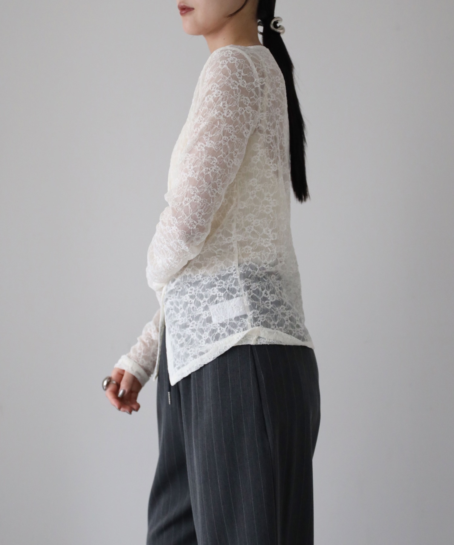 model：164cm. 着用サイズ：FREE