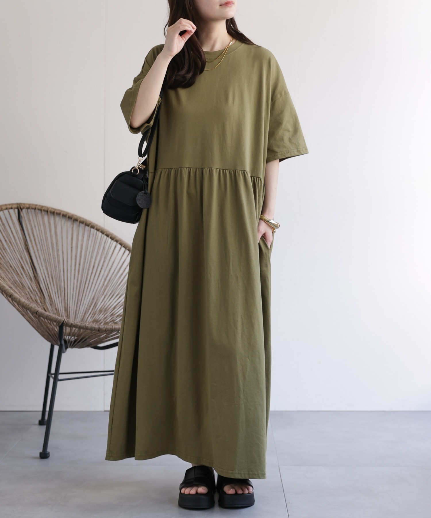 model：156cm 着用サイズ：FREE