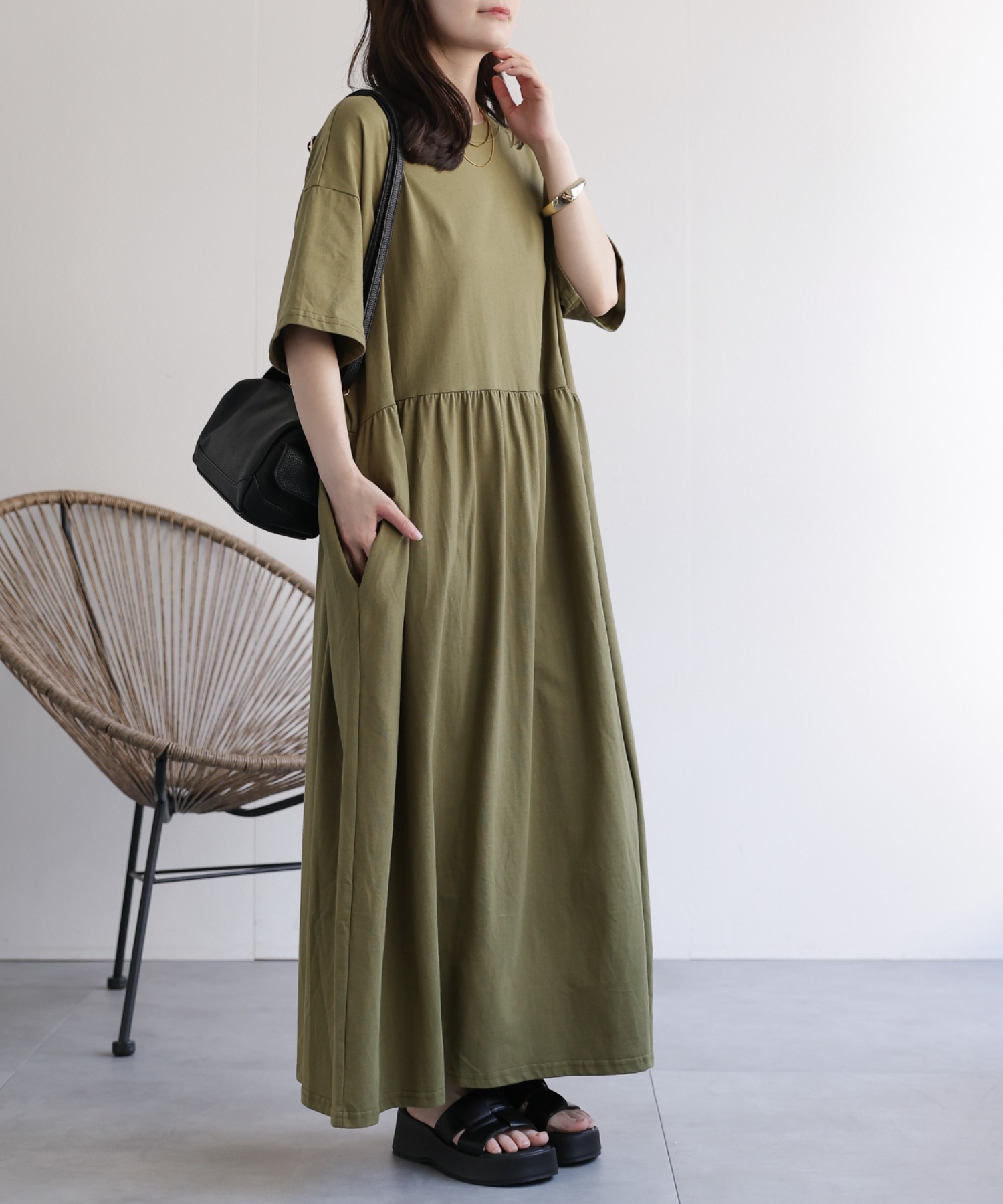 model：156cm 着用サイズ：FREE