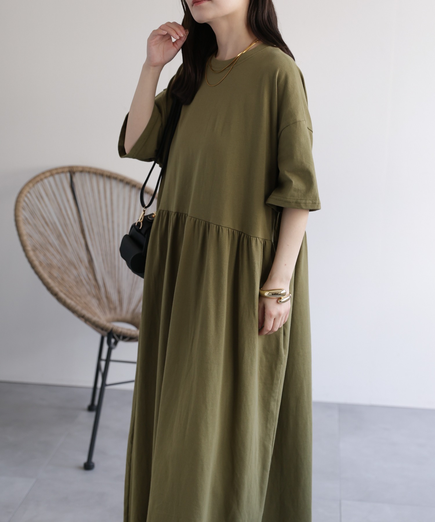 model：156cm 着用サイズ：FREE