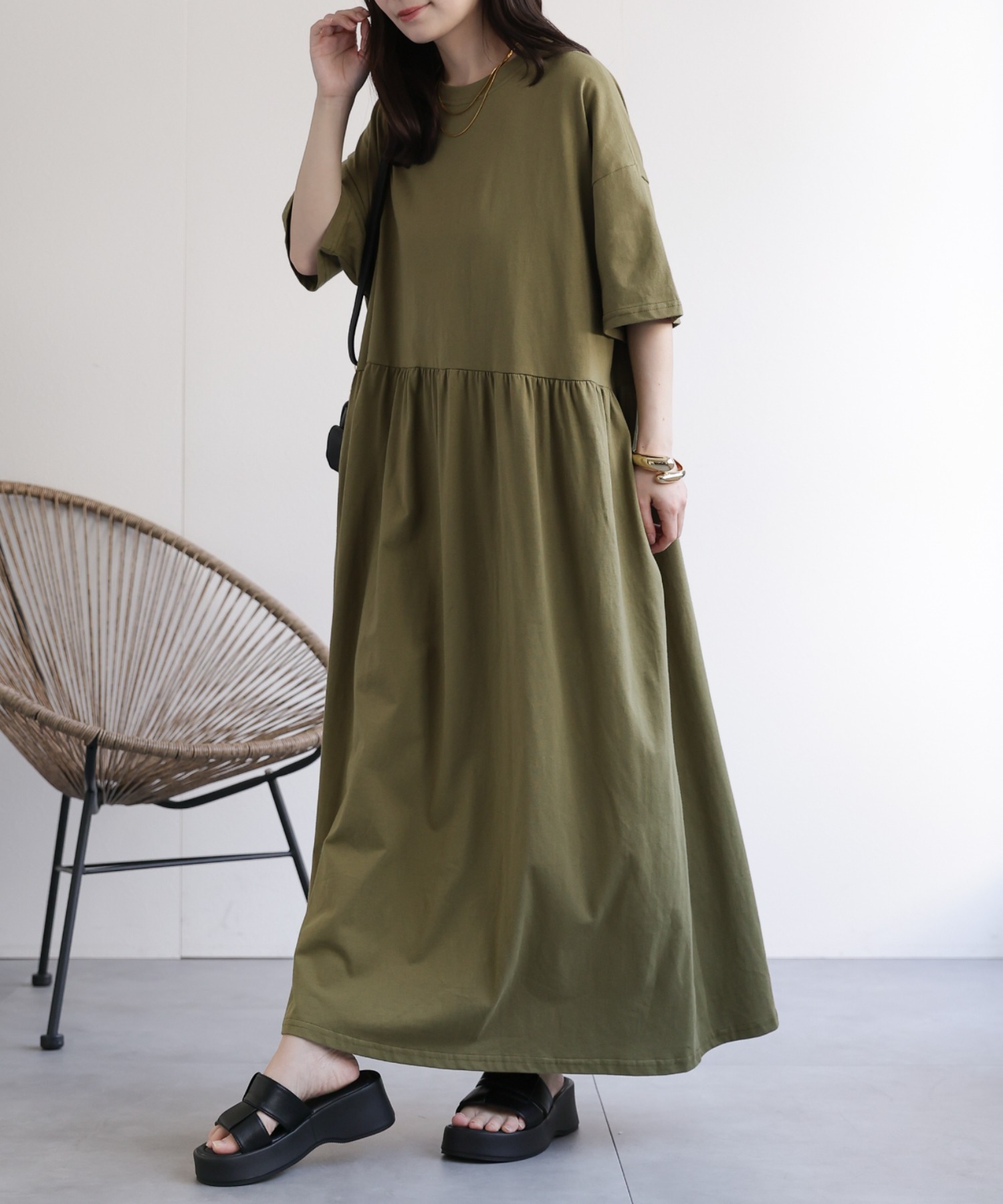 model：156cm 着用サイズ：FREE