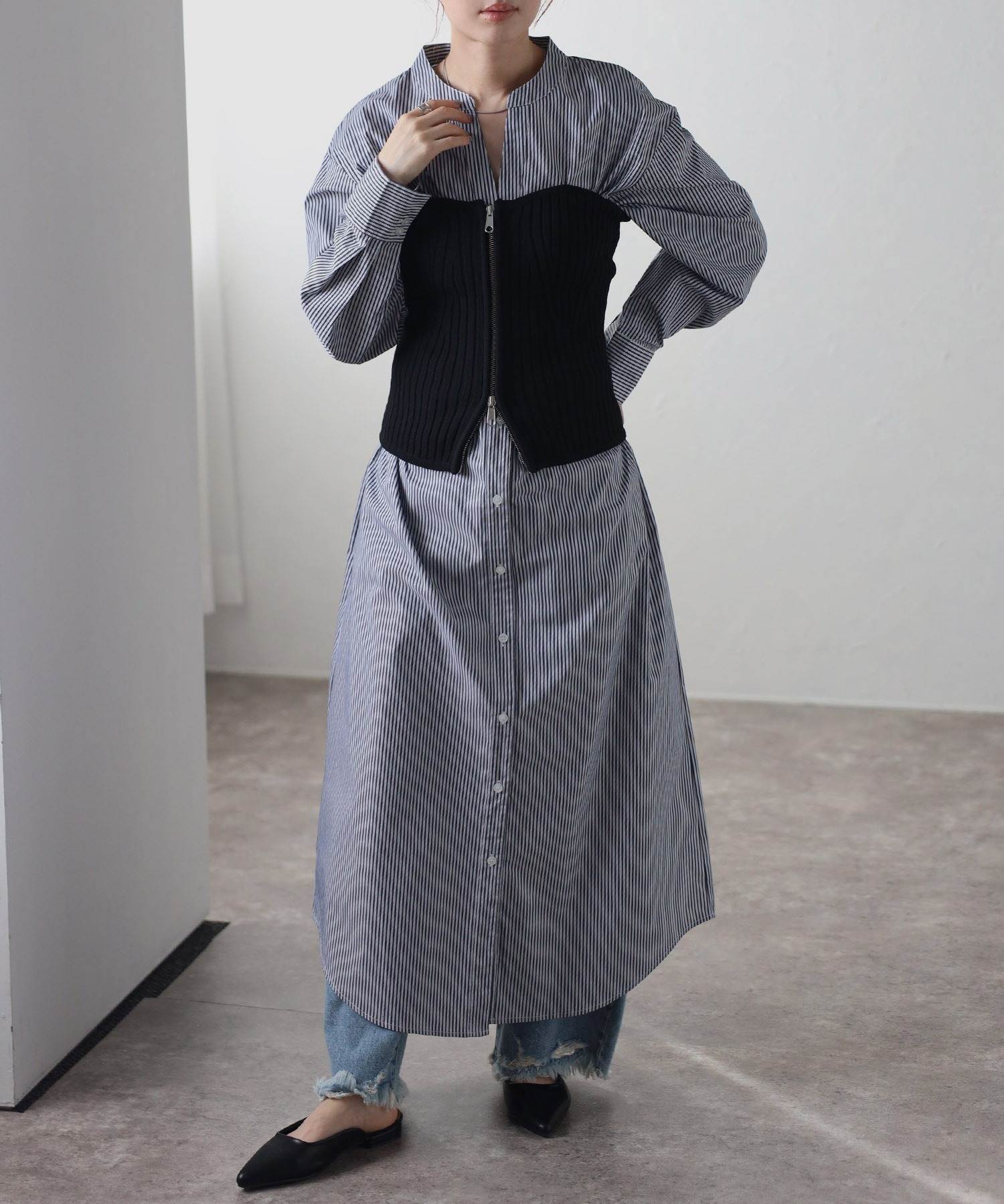 model：H158 着用サイズ：FREE